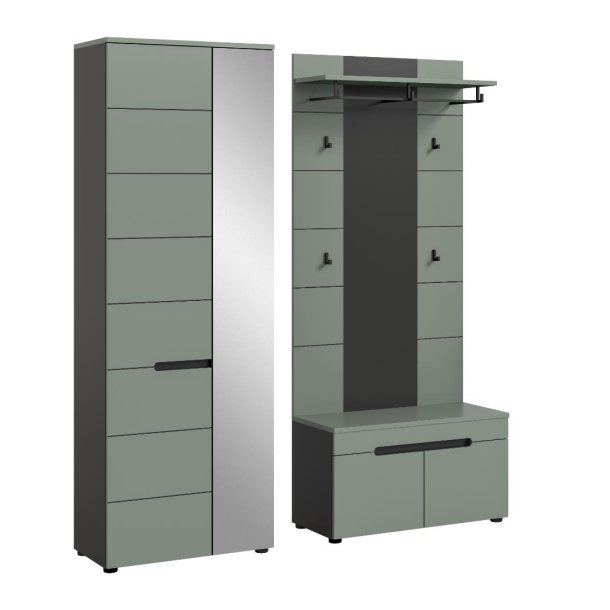 Canu zestaw mebli wejściowych C7 kurzowy zielony, ciemnoszary.