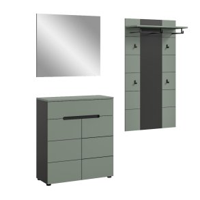Canu Garderobenm�bel Set C16 staubgr�n, dunkelgrau.