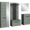 Canu Garderobenm�bel Set C1 inkl. Kissen staubgr�n, dunkelgrau.