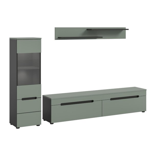 Canu Regal C2 System inkl. Beleuchtung staubgrn, dunkelgrau.