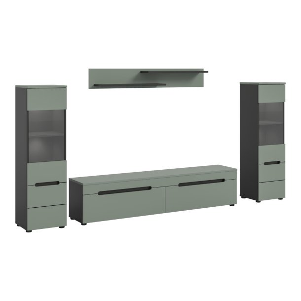 Canu Regal C1 System inkl. Beleuchtung staubgrn, dunkelgrau.