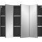 Soft Spiegelschrank Bad 3 Spiegeltren grau Nachbildung.