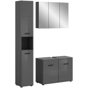 Soft badkamer S5 grijs hoogglans, grijs.