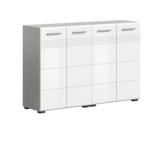 Copa Badmbelset C7 Wei hochglanz, hellgrau.