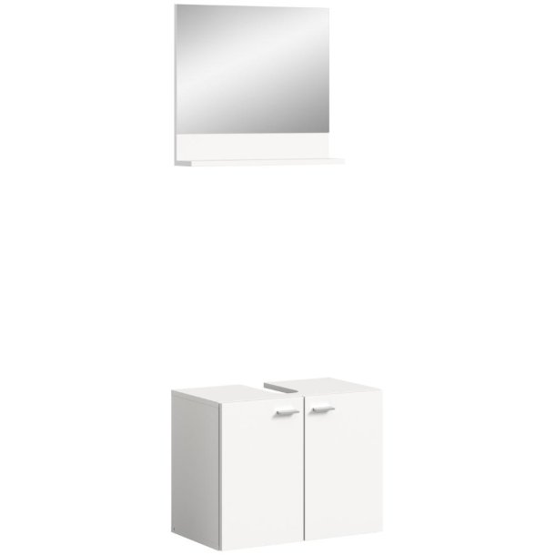 Boston/Tampa Waschbeckenunterschrank Inkl. Spiegel 2 Tren Wei.