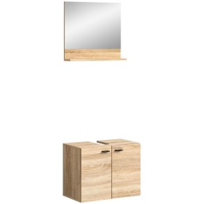 Boston/Tampa Waschbeckenunterschrank Inkl. Spiegel 2 Tren Eiche Dekor.
