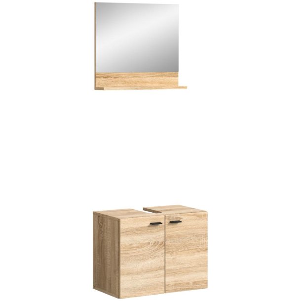Boston/Tampa Waschbeckenunterschrank Inkl. Spiegel 2 Tren Eiche Dekor.