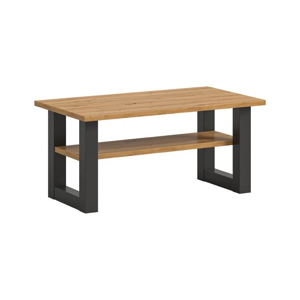 Seattle Couchtisch 90x50 cm 1 Regal Eiche Dekor.
