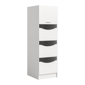 Free badkamerkast voor de was 3 deuren, 1 vouwdeur wit.