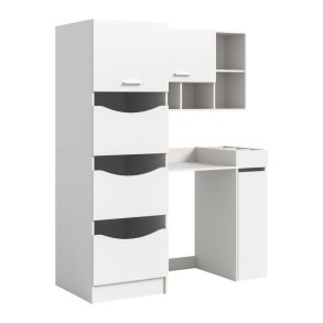 Free vaskemaskineskab 3 l�ger, 2 klapl�ger, 1 skuffe, 9 hylder hvid.