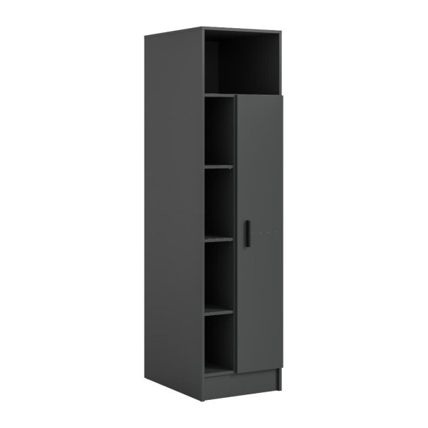 Free Hochschrank Bad 1 Tr, 1 Regal Anthrazit.