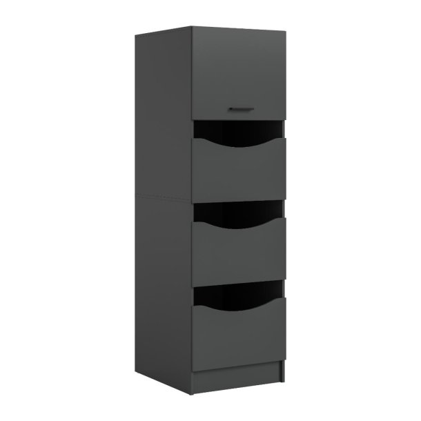 Free Badschrank Fr Wsche 3 Tren, 1 Klappentr Anthrazit.