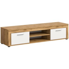 Aosta TV mbel 2 rum 2 klaplger hvid, eg dekor.