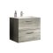 York Waschbeckenunterschrank 60cm 2 Schubladen rauchfarbenen.