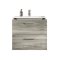 York Waschbeckenunterschrank 60cm 2 Schubladen rauchfarbenen.