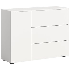 Loft Sideboard 3 Schubladen 1 Tr wei.