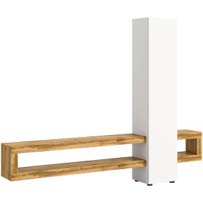 Loft Regalsystem 1 Tr 2 Fcher wei.