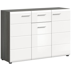 Salsa Sideboard 1 Schublade 3 Tren wei Hochglanz.