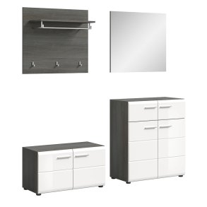 Salsa zestaw mebli wejściowych biały wysoki połysk.