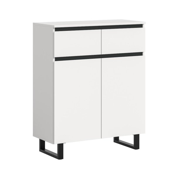 Tomasa Sideboard 2 Türen, 2 Schubladen weiß.