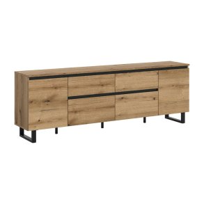 Tomasa TV-bord 2 d�rer, 2 klaffd�rer, 2 skuffer eik dekor.