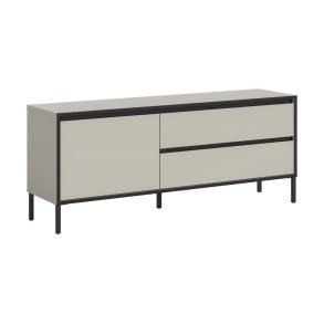 Tron TV Tisch 1 Klappentür, 2 Schubladen Kaschmir Dekor.