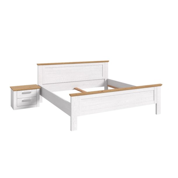 Verona Schlafzimmer-Set Bett 180x200 cm, 1 Nachttisch sibirische L�rche Dekor, Eiche Dekor.