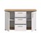Verona Sideboard 3 Schubladen 2 Türen weiß, Eiche Dekor.