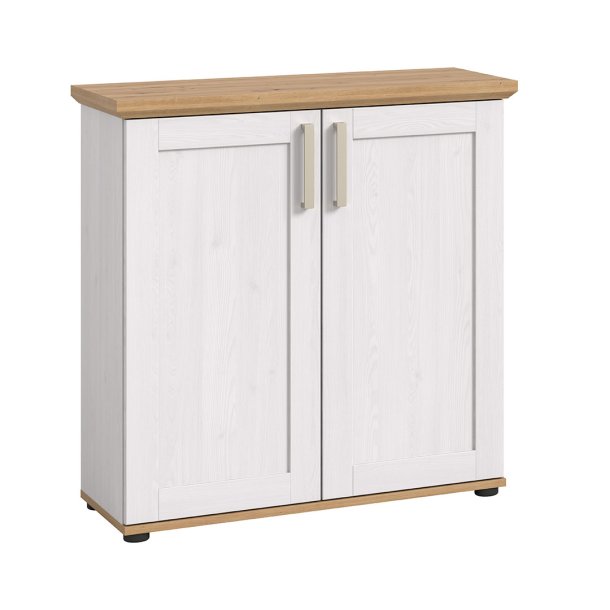 Verona Sideboard 2 Tren wei, Eiche Dekor.