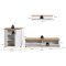 Verona Regal System 3 Teile wei, Eiche Dekor.