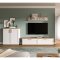 Verona Regal System 3 Teile wei, Eiche Dekor.