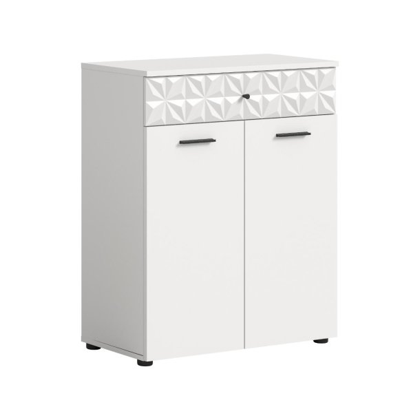 Prisma Badschrank 2 Tren, 1 Schublade wei.