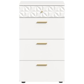 Prisma Kommode 4 Schubladen wei.