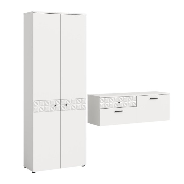 Prisma garderobe oppstilling P4 hvit.