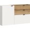 Naro Sideboard Wandhängend 1 Tür, 1 Klappentür, 1 Regal, 2 Schubladen weiß.