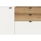 Naro Sideboard Wandhängend 1 Tür, 1 Klappentür, 1 Regal, 2 Schubladen weiß.