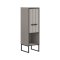 Bagno Badschrank 1 Tr 1 Fach hellgrau, cremefarben.