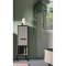 Bagno Badschrank 1 Tr 1 Fach hellgrau, cremefarben.
