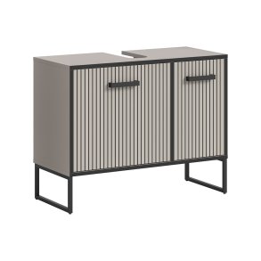 Bagno Waschbeckenunterschrank 2 Tren hellgrau, cremefarben.