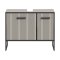Bagno Waschbeckenunterschrank 2 Tren hellgrau, cremefarben.