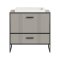 Bagno Waschbeckenunterschrank inkl. Waschbecken 1 Schublade 1 Klapptr hellgrau, cremefarben.