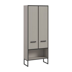 Bagno Hochschrank Bad 2 Tren hellgrau, cremefarben.