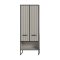 Bagno Hochschrank Bad 2 Tren hellgrau, cremefarben.