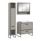 Bagno Badmbelset 3 Teile inkl. Waschbecken hellgrau, cremefarben.
