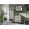 Bagno Badmbelset 3 Teile inkl. Waschbecken hellgrau, cremefarben.