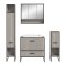 Bagno badrumsmbler 4 delar inkl. tvttstll ljusgr, krmfrgad.
