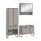 Bagno Badmbelset 3 Teile hellgrau, cremefarben.