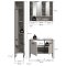 Bagno Badmbelset 3 Teile hellgrau, cremefarben.