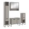 Bagno Badmbelset 4 Teile hellgrau, cremefarben.