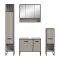 Bagno Badmbelset 4 Teile hellgrau, cremefarben.